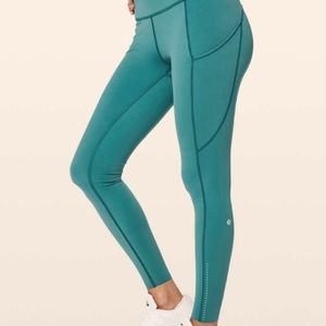Lululemon Fast and Free High Rise 25" Teal